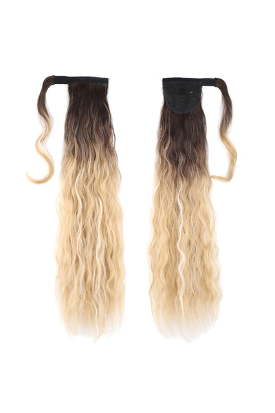 colezium Tied Fluffy Daal Ponytail / Coffee / Honey Foam Ombre and Platinum S...