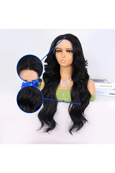 Generic Brand Black Daal Long Length Tulle Wig