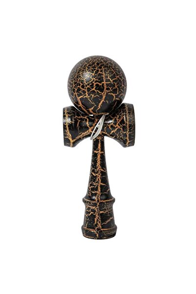 Cyrax Kendama X Original, Profesional, Cyrax, Crăpat, Lemn, 18 cm, Negru/Auriu