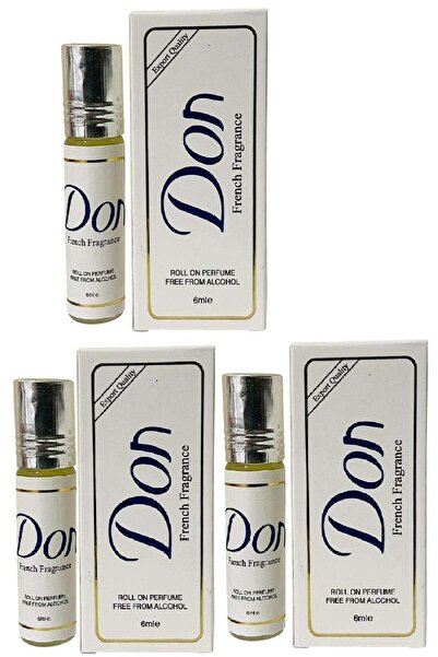 Don 3 Pcs Rifas French Fragrance Roll-On Perfume Free From Alcohol 2X6 ml