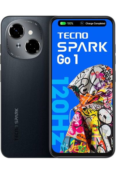 TECNO سبارك جو 1 ستارتريل أسود، ذاكرة 3+3 جيجابايت، 64 جيجابايت، 4 سنوات بدون...