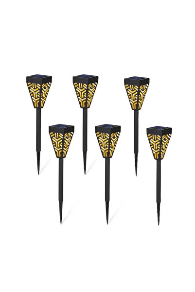 OEM Σετ 6 διακοσμητικών ηλιακών φωτιστικών κήπου 2-σε-1, κρεμαστά ή εντοιχιζό...