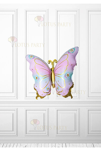 LOTUS PARTY فراشة ذهبية ريترو - بالون فراشة ذهبي اللون بتفاصيل ذهبية مقاس كبي...