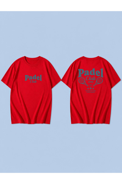 LORVEX PADEL CLUB TENNIS Μπλουζάκι με στάμπα από 100% βαμβάκι, Oversize Unise...