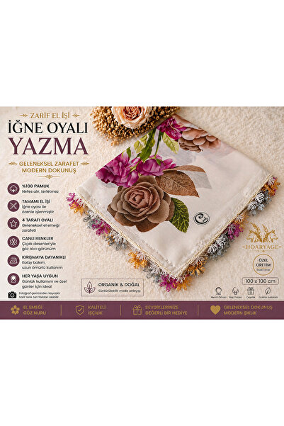 Cenk Επώνυμο χειροποίητο μαντήλι κεφαλής με κεντητό σχέδιο, 100% βαμβακερό ύφ...