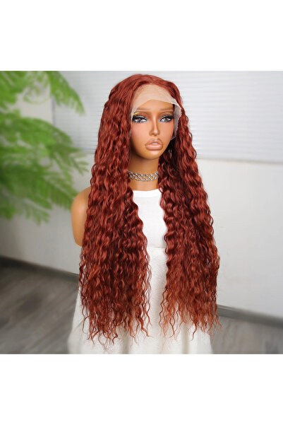 Generic Brand Afro Daa Dark Copper Fiber Sen t Tulle Wig