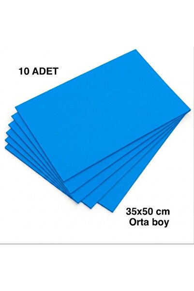 e Erta 35x50 Cm Mavi Renkli Mukavva Karton 10 Adet Fon Kartonu Sert Renkli Ka...