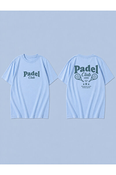 LORVEX Padel Club Tennis Printed 100% Cotton Oversize Unisex T-Shirt Relaxed ...