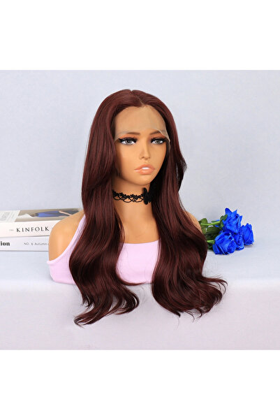 Generic Brand Red Brown Light Daal Tulle Wig