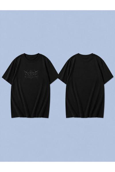 LORVEX DESİRE PATTERN Μπλουζάκι Unisex με στάμπα, 100% βαμβάκι, Oversize, Άνε...