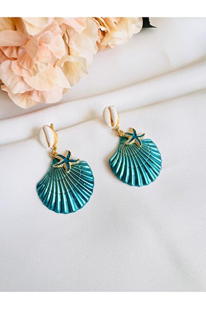 DEVİ fashion أقراط على شكل نجمة المحار البحرية 6 سم