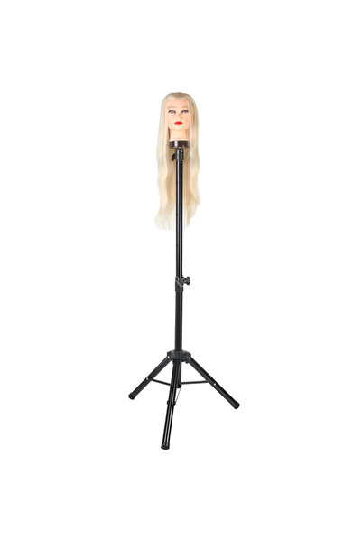 colezium Kuaför Eğitim Mankeni İçin Metal Tripod / Siyah + Taşıma Çantası