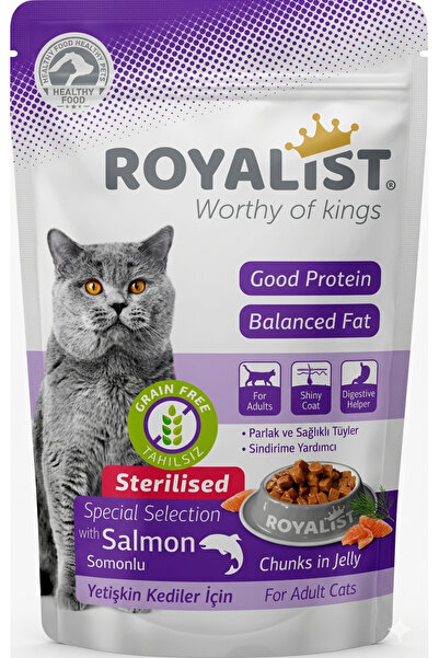 Royalist Hrana Umeda Pisici Sterilizate, Somon in Aspic, Fara Cereale, Bax 24...