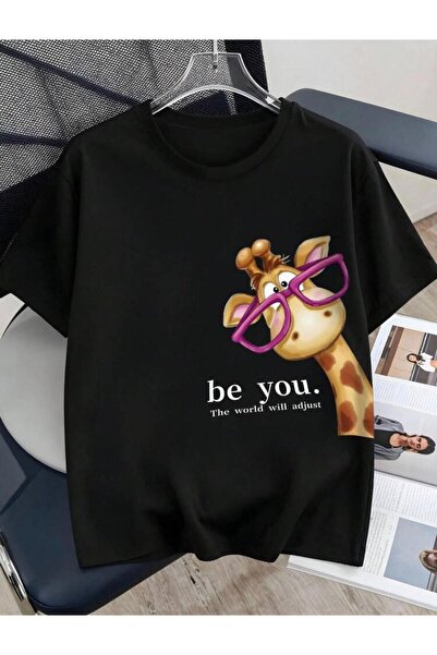 Oceanwear Be You Printed Short Sleeve Unisex Black Tshirt