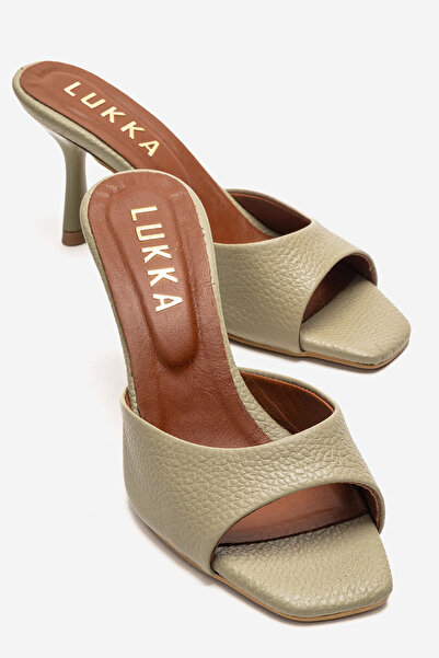 by selvi Lukka Shoes Γυναικείες παντόφλες από γνήσιο δέρμα Lenora Avocado με ...