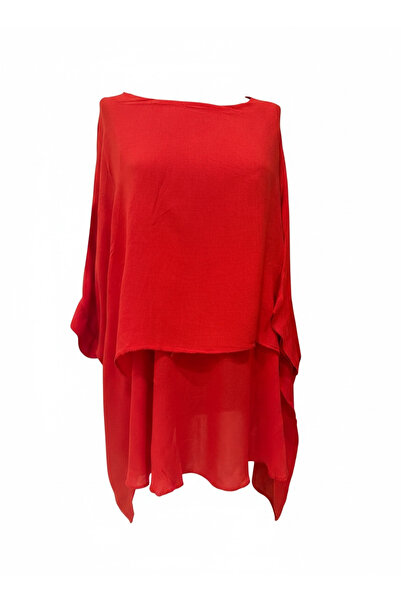 PHUTİ COLLECTION 100% Viscose Asymmetric Blouse