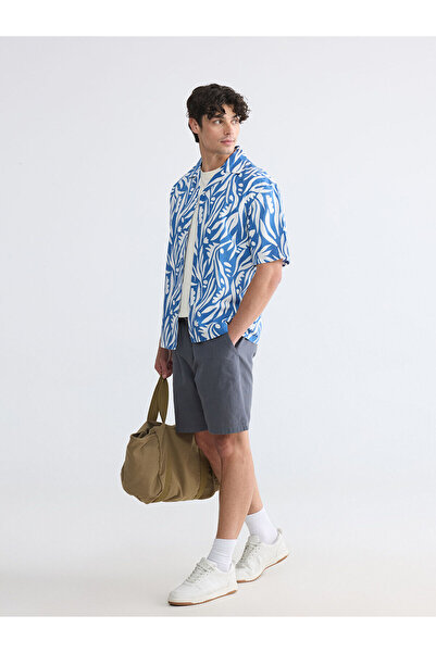 LC Waikiki Nevavm Standard Fit Linen-Look Men's Shorts with a Difference