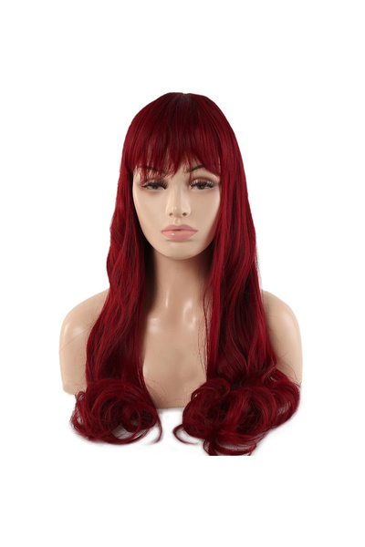 colezium Long Fiber Sen Wig with Bangs / Red
