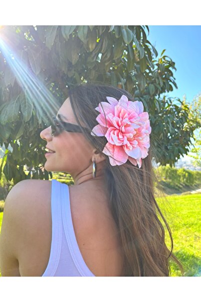 FloresDeCarnaval Rose Bloom🌸 Büyük Boy12 cm) Romantik Yaz & Plaj Saç Tokası