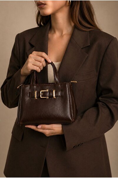 Moda Sekiz Κομψή γυναικεία τσάντα ώμου με λεπτομέρεια αξεσουάρ ζώνης