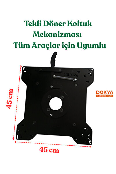 dokya dizayn Karavanlar için Tekli Döner Koltuk Mekanizması- Çelik Malzeme - ...