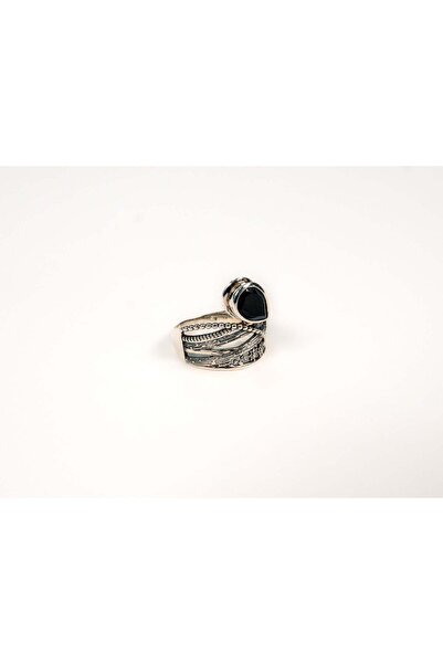 mySTILL 925 Silver Ring with Black Onyx - Size 10