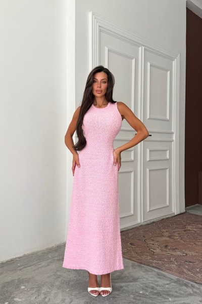 Auroveen Φόρεμα μάξι με γιακά halter και υφή boucle AV3606