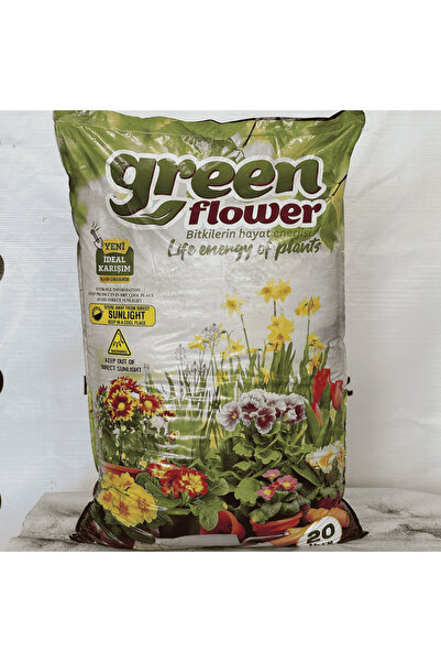 Flower Green Torf 20 Lt Özel Karışımlı Perlit Katkılı Iç Dış Mekan Bitki Yeti...