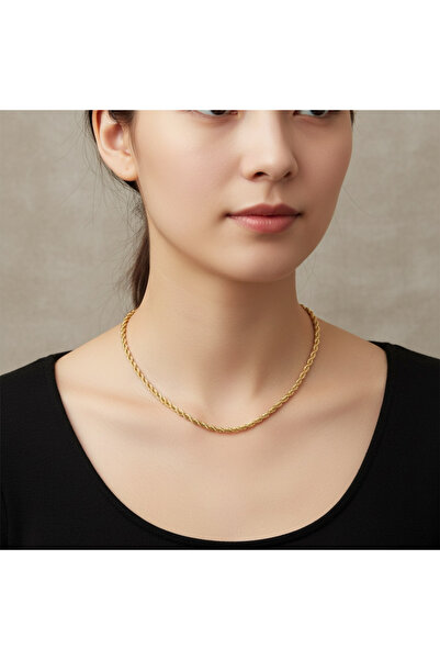 Laviona jewelry Xuping 14k İnce Burgu Model 50cm Kolye