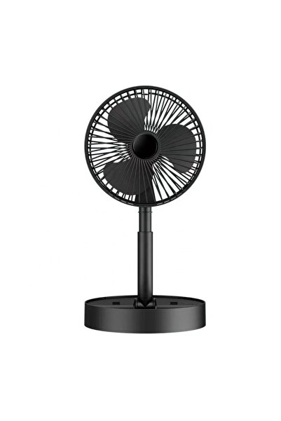 Çeşithane F-06 Masaüstü Ayaklı Fan Şarjlı Kompakt Siyah Mini Fan