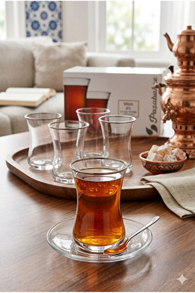 Paşabahçe Misis 6'lı Çay Bardağı Seti 160 ml - Modern İnce Belli Cam Bardak T...