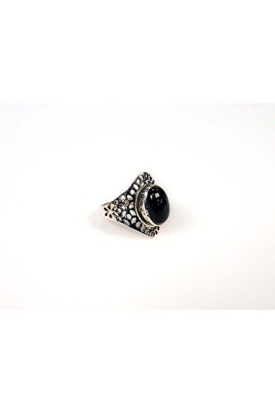 mySTILL 925 Silver Ring with Black Onyx #4 - Size 8