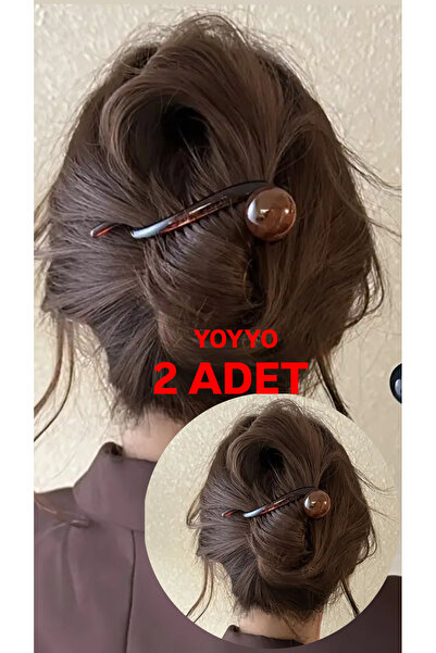 YOYYO Σετ 2 τεμαχίων Vintage Retro Κομψό Κλιπ Μαλλιών με Πέρλες 11 εκ. - Μοντ...