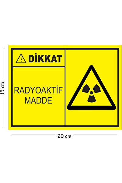 Mayeka Metal Attention Radioactive Substance 2 15X20 cm Warning Occupational ...