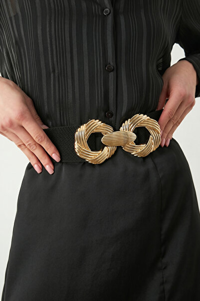 LAREON Γυναικεία ζώνη φορέματος με μεταλλική πόρπη με κομψό κόμπο, ελαστική, ...