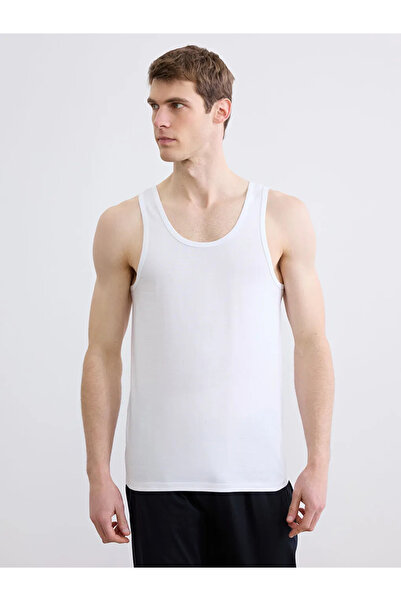 LC Waikiki Black U-Neck Combed Cotton Men's Athlete 2-Piece