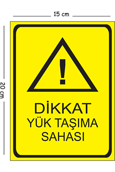 Mayeka Metal Attention Load-Bearing Area 15X20 cm Warning Work Safety Sign