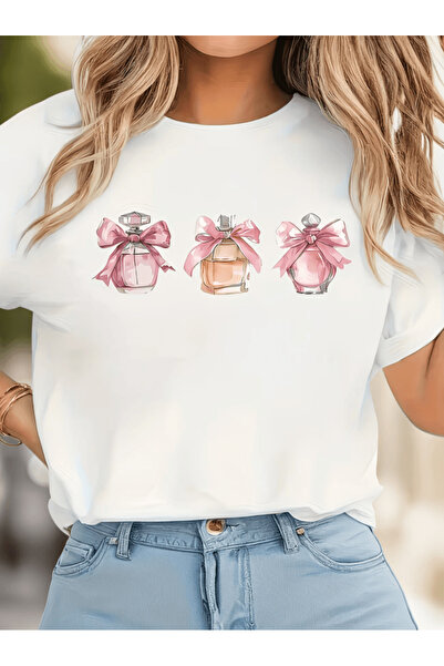 one button 3 Τεμάχια Premium Oversize T-shirt με στάμπα αρώματος