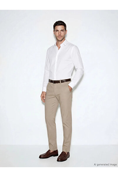 LC Waikiki Ανδρικό τζιν παντελόνι σε μπεζ χρώμα 779 με κανονική εφαρμογή