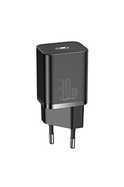 Baseus Încărcător, USB-C, 30W, Super Si, Negru