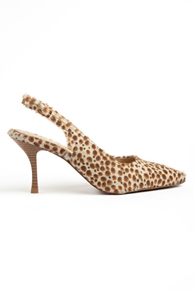 Elile Shoes Hakiki Deri Leopar Desenli 34-35-36-37-38-39-40-41 Numara Kadın S...
