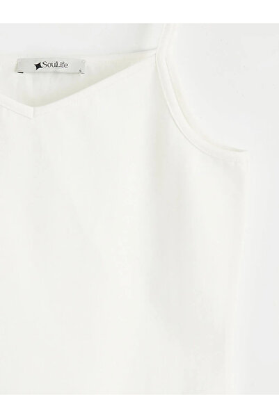 LC Waikiki Μπεζ γυναικείο εσώρουχο με λαιμόκοψη V και λουράκια, σετ 4 τεμαχίων