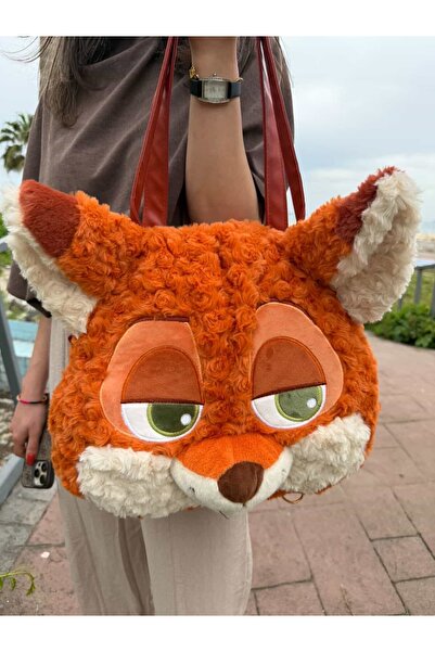 Tilki Zootopia karakterli sevimli 40 cm pelüş çanta