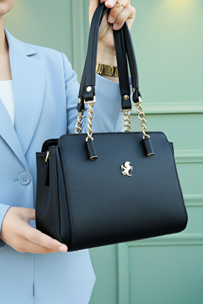 POLO BAG Γυναικείο πόλο με 4 θήκες με λεπτομέρεια αλυσίδας, μακρύ λουράκι & τ...