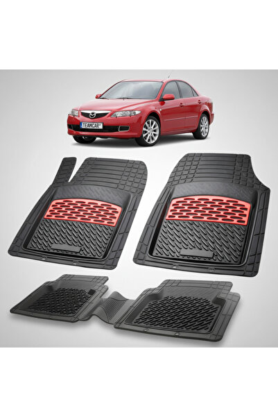 TEAMCAR Πατάκια δαπέδου συμβατά με Mazda 6 2002-2008 |   Κόκκινο