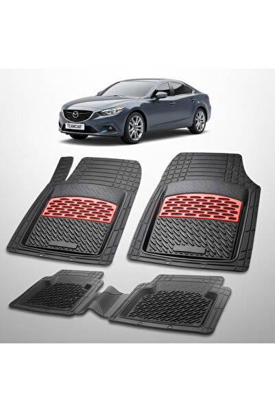 TEAMCAR Πατάκια δαπέδου συμβατά με Mazda 6 GJ/GL Sedan 2012-σήμερα |   Κόκκινο