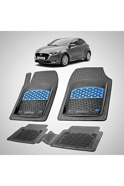TEAMCAR Πατάκια δαπέδου συμβατά με Mazda 2 IV 2022-σήμερα |   Μπλε