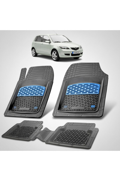 TEAMCAR Πατάκια δαπέδου συμβατά με Mazda 2 2003-2007 |   Μπλε