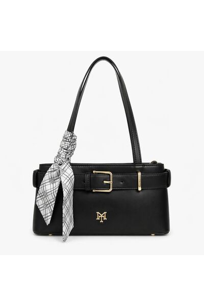 ZERVA QUEEN Women's Hand and Shoulder Bag with Scarf and Belt Detail, Stylish...