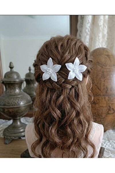 MoonskinBridal Çiçek Ve Boncuk Detaylı Söz Nişan Düğün Tokası